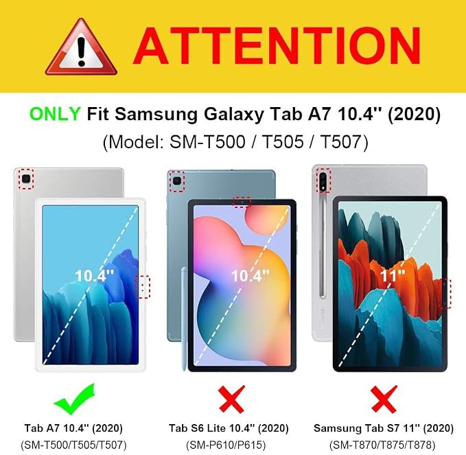 Fancity Case for Samsung Galaxy Tab A7 10.4 inch 2020 SM-T500/T505/T507 | Flexible PU Leather Case with Adjustable Standing Auto Sleep/Wake Card Slots &amp Pencil Holder for Galaxy Tab A7  Butter