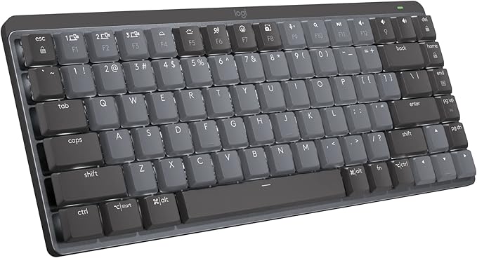 Logitech MX Mechanical Mini Wireless Illuminated Keyboard, Linear Switches, Backlit, Bluetooth, USB-C, macOS, Windows, Linux, iOS, Android, Metal
