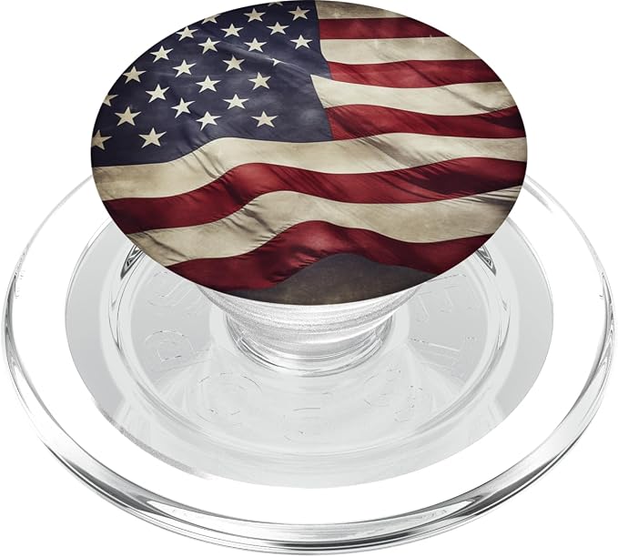 Blue Red White Flag USA PopSockets Adhesive PopGrip