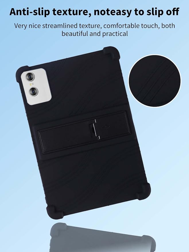 Case for SVITOO ‎P11 Tablet 11inchNOUKAJU Tablet Protection CaseAdjustable BracketSoft SiliconeSilicone Protection Cover for SVITOO SVTT001(Black)