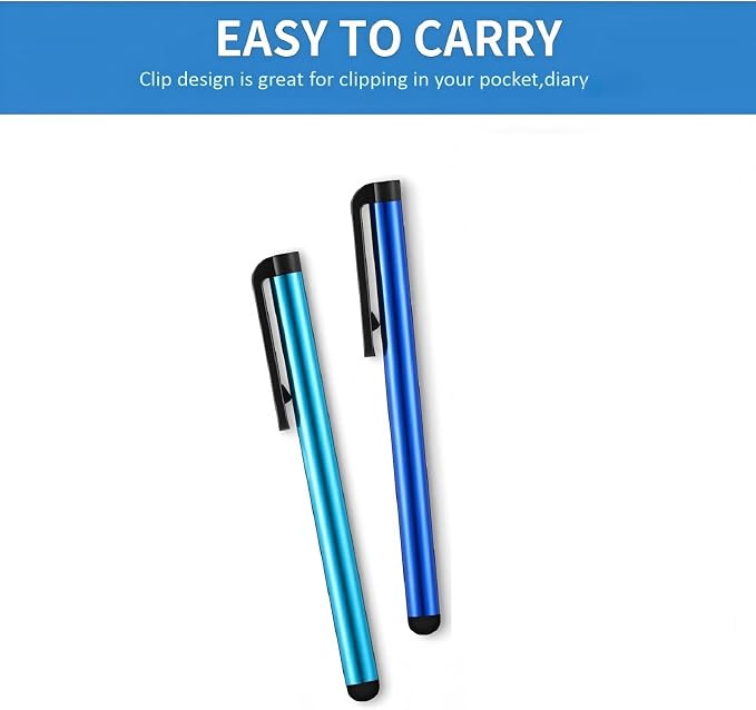 Outus 60 Pieces Stylus Pens Slim Capacitive Stylus Touch Pens for Universal Touch Screens Devices Compatible with iPhone iPad Tablet (10 Colors)