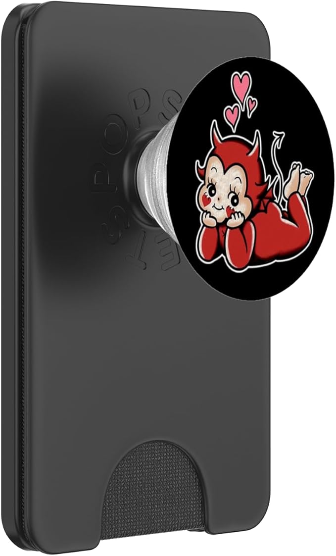 Kewpie Baby Devil Cupid Love Traditional Tattoo Flash PopSockets PopGrip for MagSafe