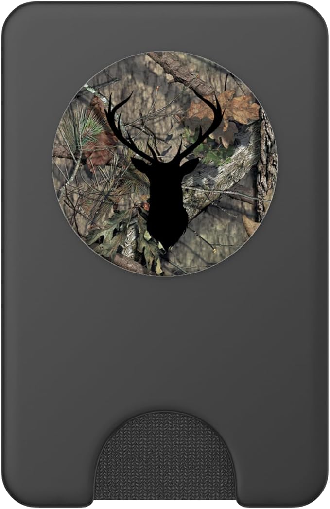 Brown Camouflage Black Deer Buck Hunting PopSockets Adhesive PopGrip