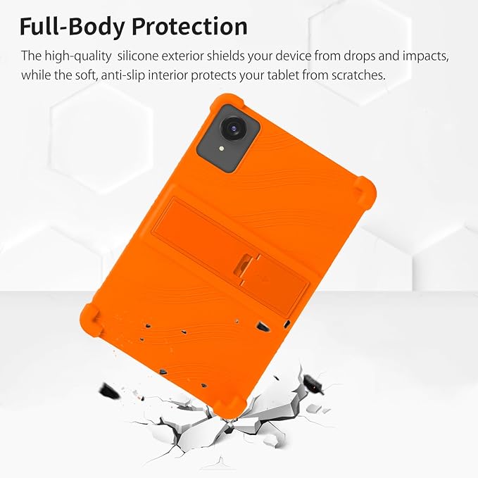 Case for ECOPAD T30 10.1-Inch Tablet – Shockproof Silicone Protective Cover with Kickstand Drop-Resistant Business Style (Black)