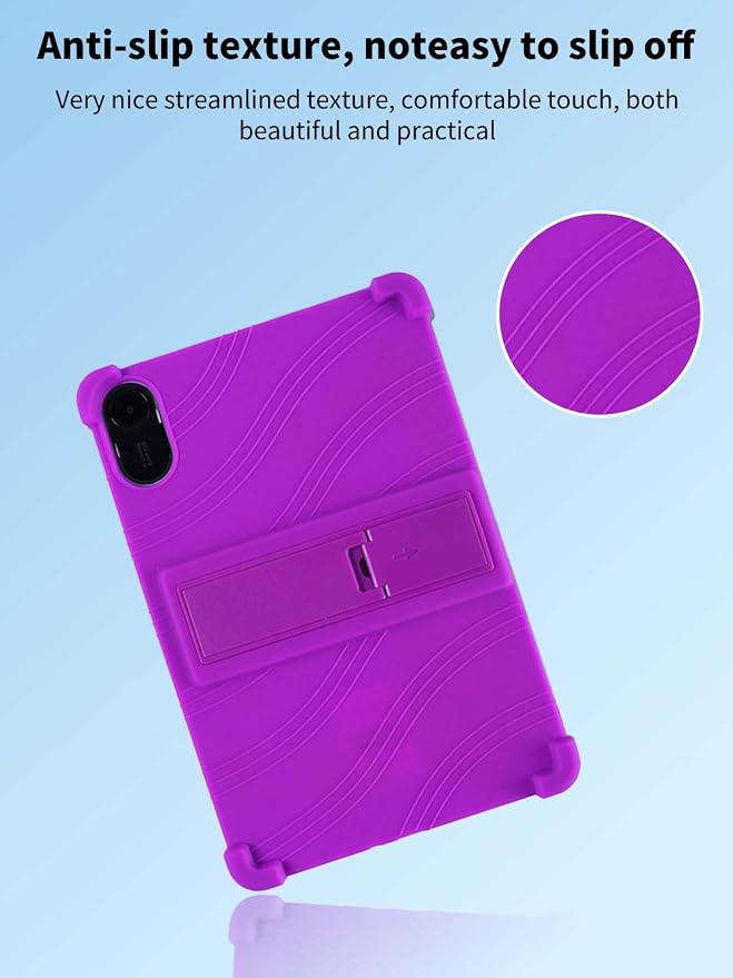 Case for Xiaomi Redmi Pad 2 Tablet 11inchNOUKAJU Tablet Protection CaseAdjustable BracketSoft SiliconeSilicone Protection Cover for Redmi Pad 2(Black)