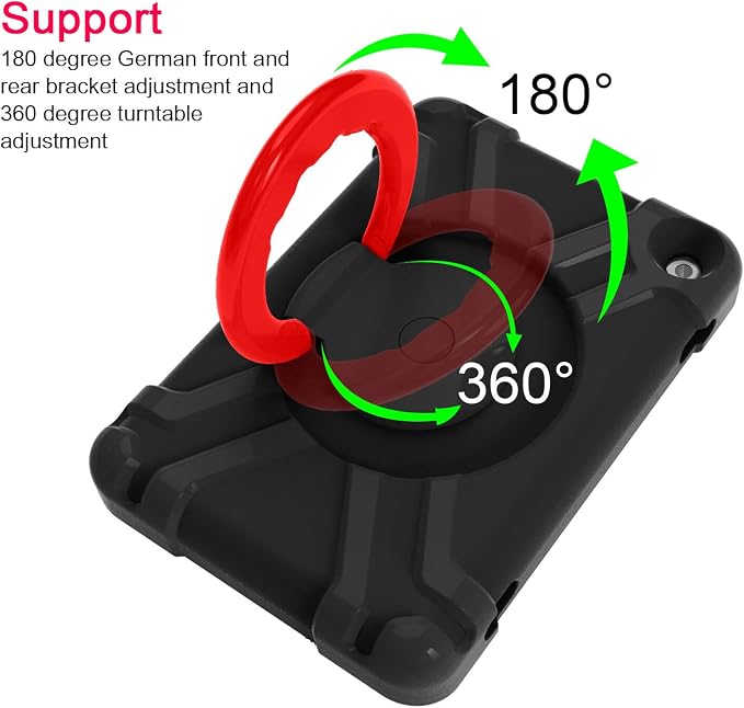 AKABEILA Compatible with Amazon Fire HD 8 2020/2022 Tablet Case，Rugged Kids Case with Stand Lightweight Shockproof Kids Friendly Tablet Cover Black