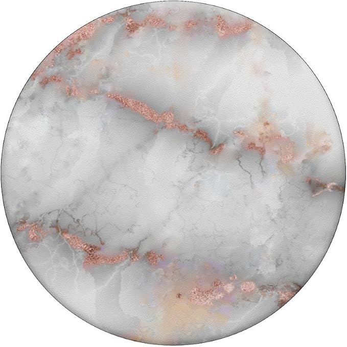 White &amp Rose Gold Marble PopSockets PopGrip: Swappable Grip for Phones &amp Tablets PopSockets Adhesive PopGrip
