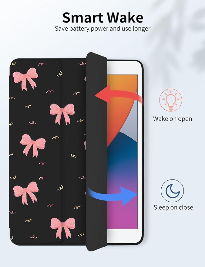 Case for iPad 9th/ 8th/ 7th Generation Case 10.2&amp10.5 Inch (2021/2020/2019 Release) Slim Lightweight Soft Trifold Back Cover with Pencil Holder &amp Auto Sleep/Wake CoverBeige Checkered