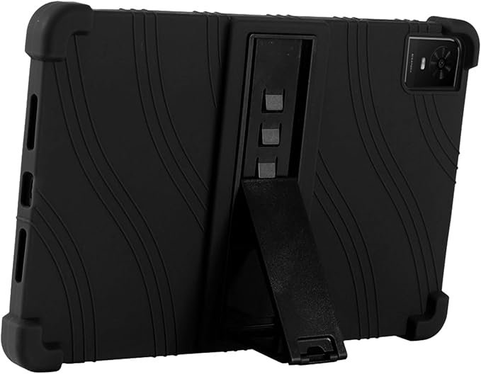 Case for TCL TAB 10 NXTPAPER 5G 10.4 Inch Tablet Kids Friendly Soft Silicone Adjustable Stand Cover for TCL TAB 10 NXTPAPER 5G Model 9199S Tablet (Black)