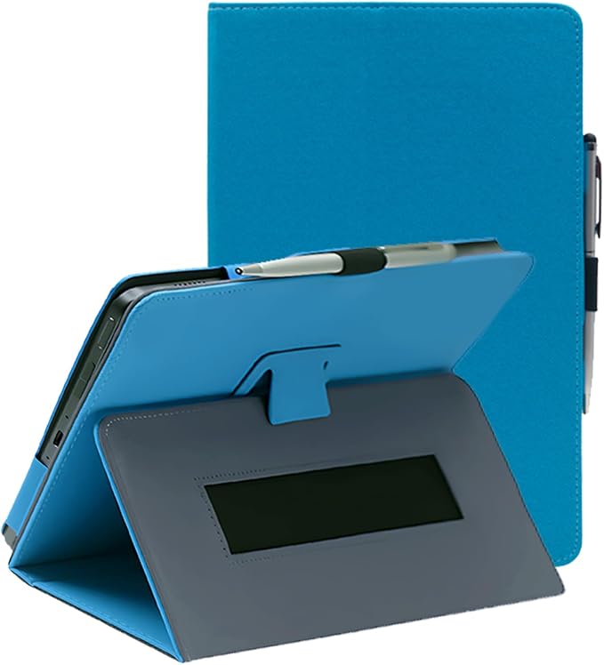Case for XPPen Magic Note Pad 10.95 Inch Tablet (Light Blue) | PU Leather Folding Cover with Pen Holder and Wrist Strap Business Travel Portable