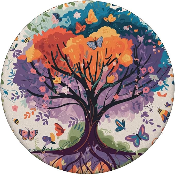 Vibrant Tree of Life | Colorful Watercolor Design PopSockets PopWallet for MagSafe