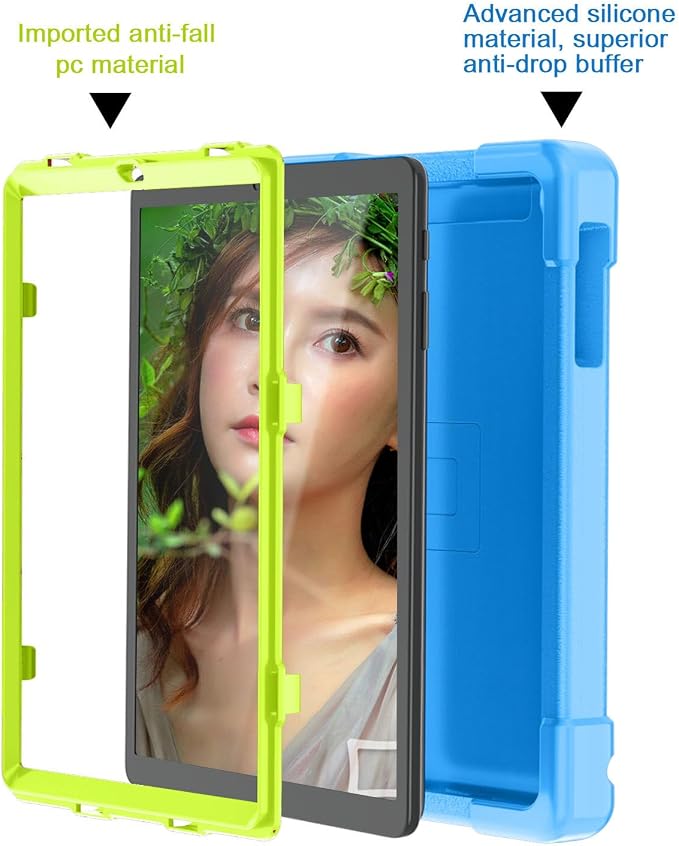 AKABEILA Compatible with Amazon Fire HD 8 2020/2022 Tablet Case，Rugged Kids Case with Stand Lightweight Shockproof Kids Friendly Tablet Cover Black