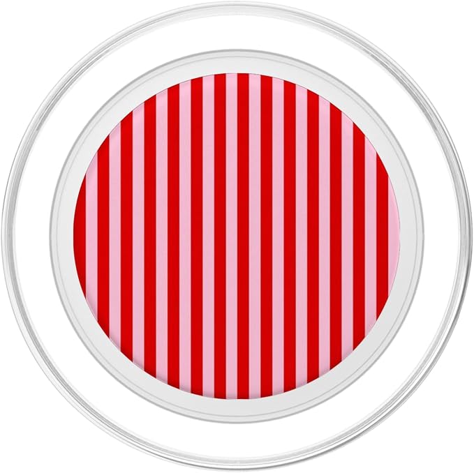 Red Pink Striped Pattern Phone Case PopSockets PopGrip for MagSafe