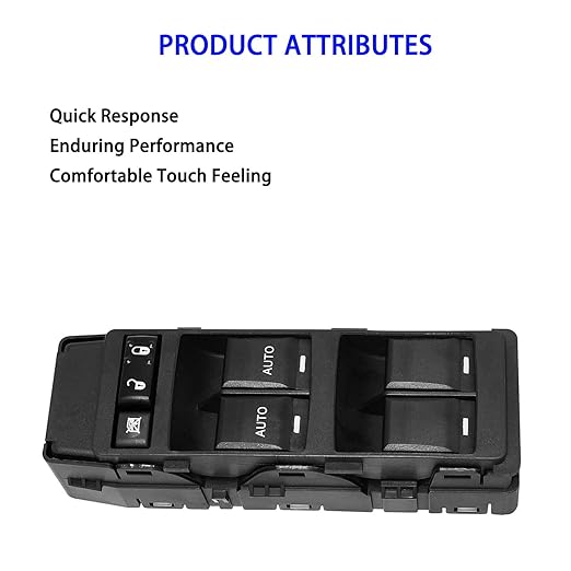 Left Front Driver Side Power Window Switch Compatible with 2006-2010 Jeep Grand Cherokee & Dodge Charger & Chrysler 300, 2007-2009 Chrysler Aspen&Dodge Durango, Replacement for 4602736AA 4602781AA