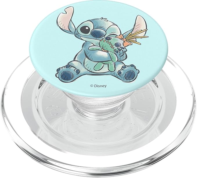 Disney Lilo &amp Stitch Cute Happy Stitch Scrump Sketch Logo PopSockets PopGrip for MagSafe