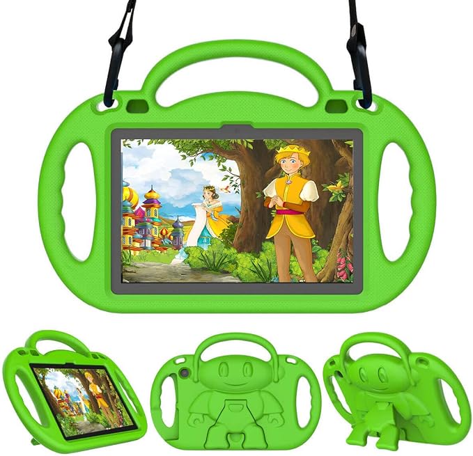 Kid-Proof Case for 8 Inch Tablet(12th/10th Generation 2024/2022/2020 Release) - Durable Shockproof Protective Cover with Shoulder Strap for 8 Plus Tablet Not for iPad Samsung Tablet Black