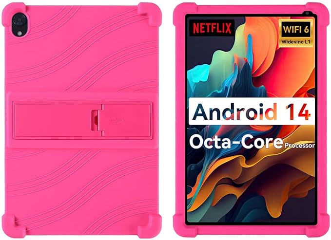 for Urao 10.1 inch Tablet Case Soft Silicone Cover Case with Kickstand for Urao 10.1'' C107 Tablet Blue