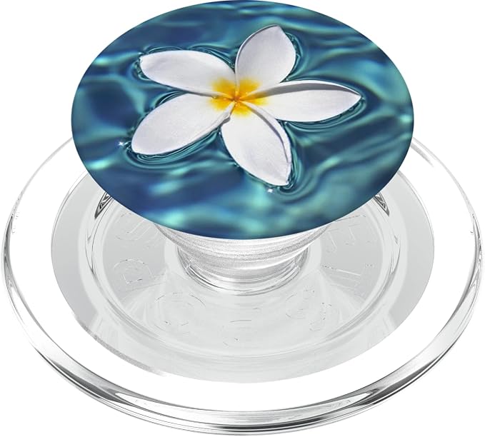 Hawaii Pop Mount Socket White Flower in The Sea Ocean Water PopSockets Adhesive PopGrip