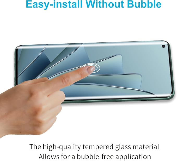 Didisky Screen Protector for Oneplus 9 Pro 3 Pack Tempered Glass Film with 2 Pack Camera Lens Protector Easy to UseScratch-Resistant9H Hardness3D Curved Full Coverage