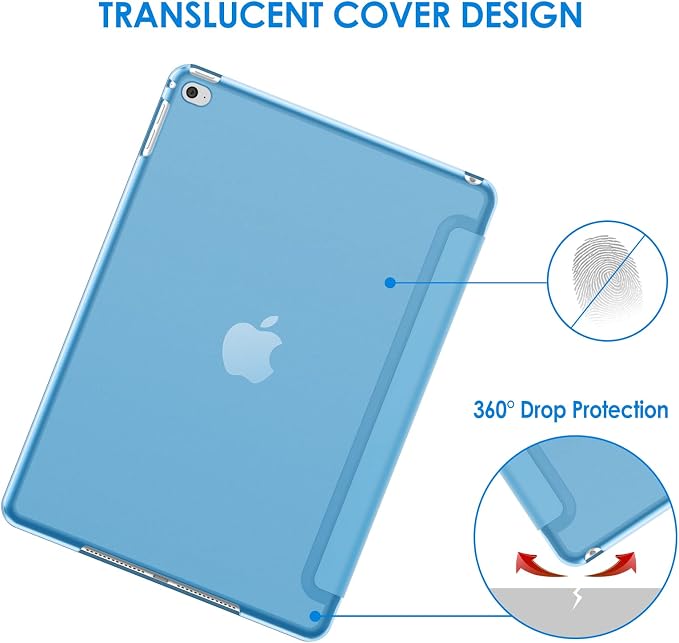 JETech Case for iPad Air 2 (2nd Generation) Smart Cover Auto Wake/Sleep (Blue)