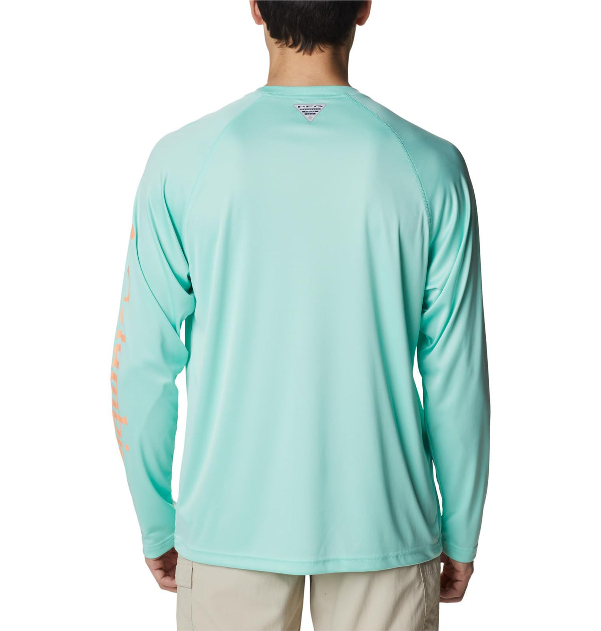 Columbia Men's Terminal Tackle Long Sleeve Shirt, Mint Cay/Bright Nectar Logo, 4X Big