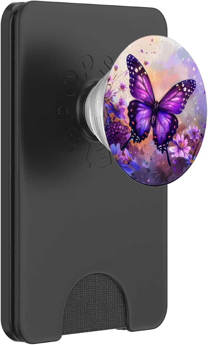 Dreamy Purple Butterflies PopSockets Adhesive PopGrip