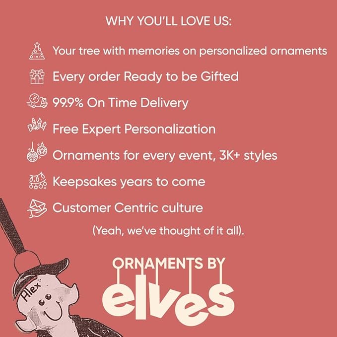 Ornaments by Elves - Personalized Cycling Girl Christmas Ornaments Customized Bicycle Ornament Girl Bicyclist Ornament for Cyclist and Christmas Decorations in Giftable Packaging