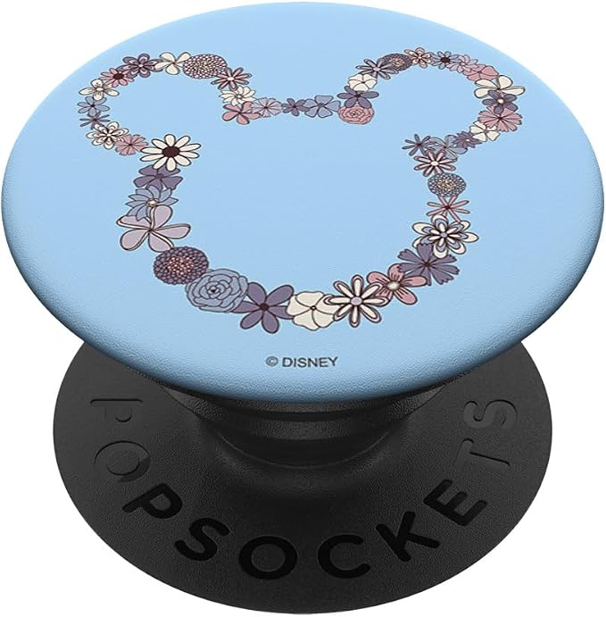 Disney Mickey Mouse Ears Floral Outline PopSockets Adhesive PopGrip