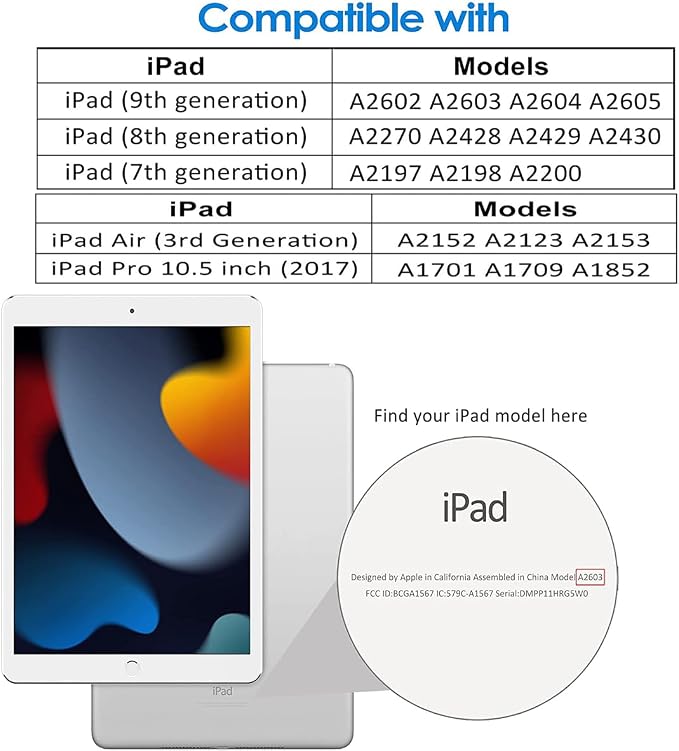 Case for iPad 9th / 8th/ 7th Generation 10.2 inch 2021/2020/2019 360 Degree Rotating PU Leather Folio Stand TPU Back Cover with Auto Sleep Wake Magic Owl