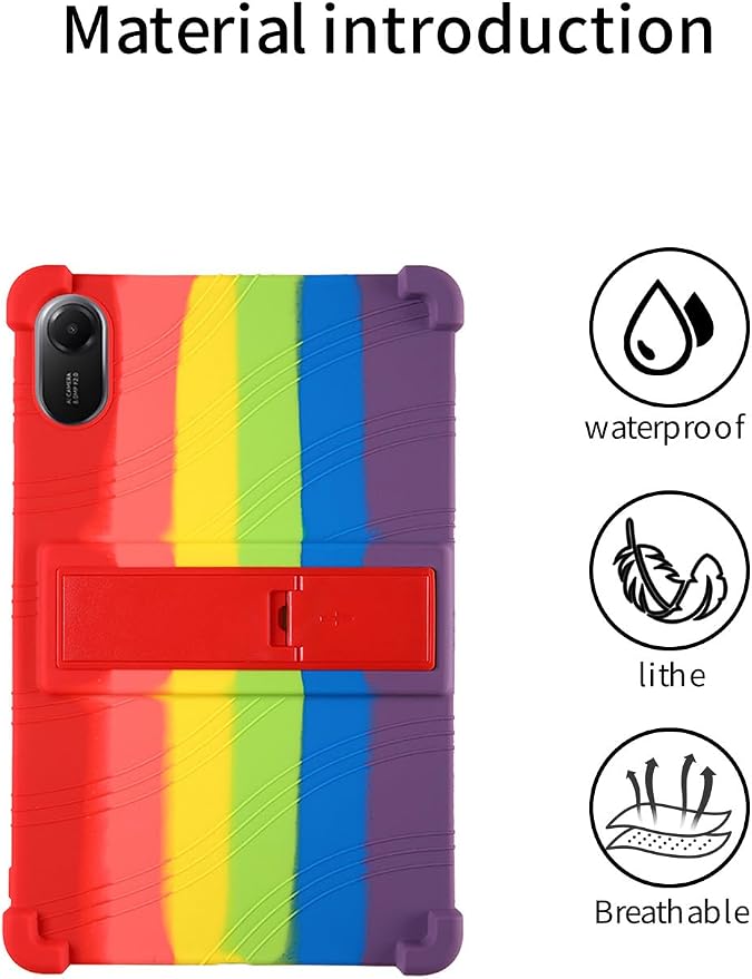 for Xiaomi Redmi Pad 2 Tablet 11 inch Tablet CaseBOVUGAC Soft Silicone Adjustable Stand Shockproof Kids Friendly for Redmi Pad 2 11 Tablet(Black)