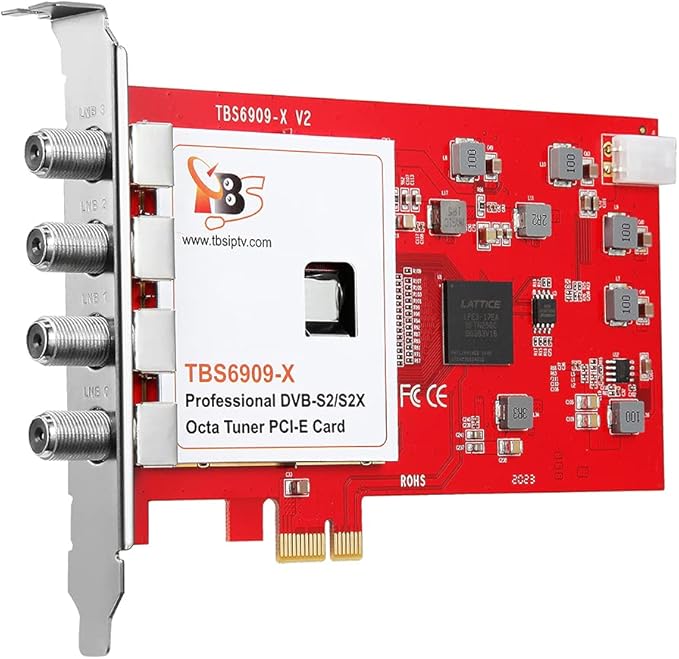 TBS6909X DVB-S/ S2/ S2X 8 Tuner PCI Express Digital Satellite TV Card for Live TV