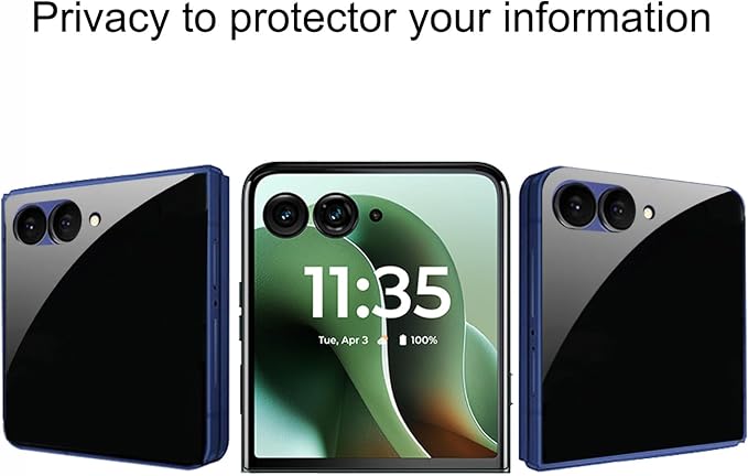 2 Pack for Motorola Moto Razr Ultra 2026 2025 / Moto Razr Plus 2026 2025 Privacy Screen Protector Anti spy Inner + Outer Film