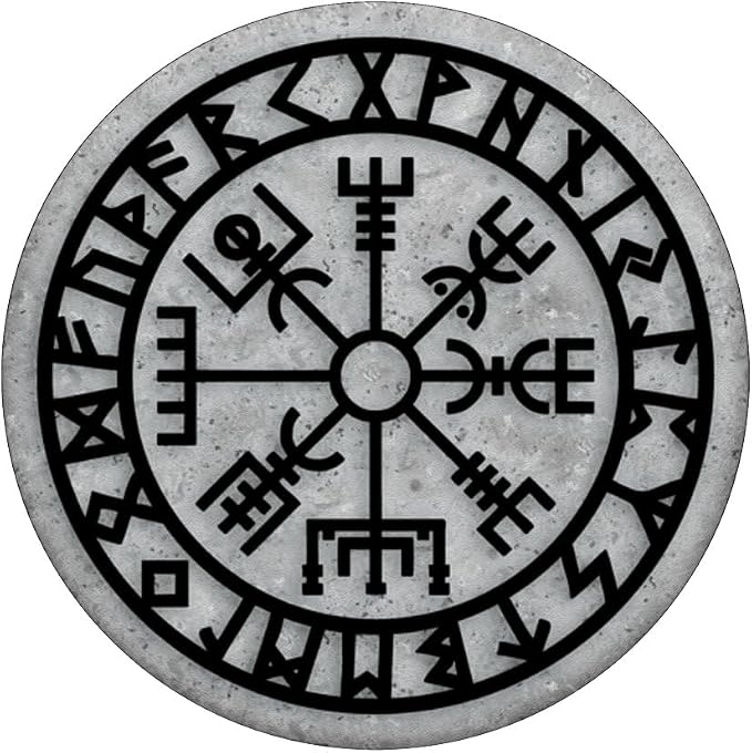 Vegvisir Viking Compass Rune Protection Symbol Celts Nordic PopSockets Adhesive PopGrip