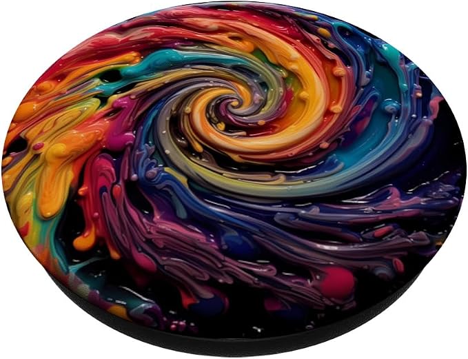 Rainbow Swirl in Oil Paint Style Pride Rainbow PopSockets Adhesive PopGrip