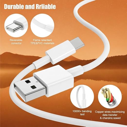 CyvenSmart Car Carplay Cable USB A to USB C Cable for iPhone 17 16 15，3-Pack [3.3FT+3.3FT+6FT] USB to USB C Cable for iPhone 17 16 15 Pro Plus Pro Max Air，for iPad，for Galaxy S25，for MacBook and More