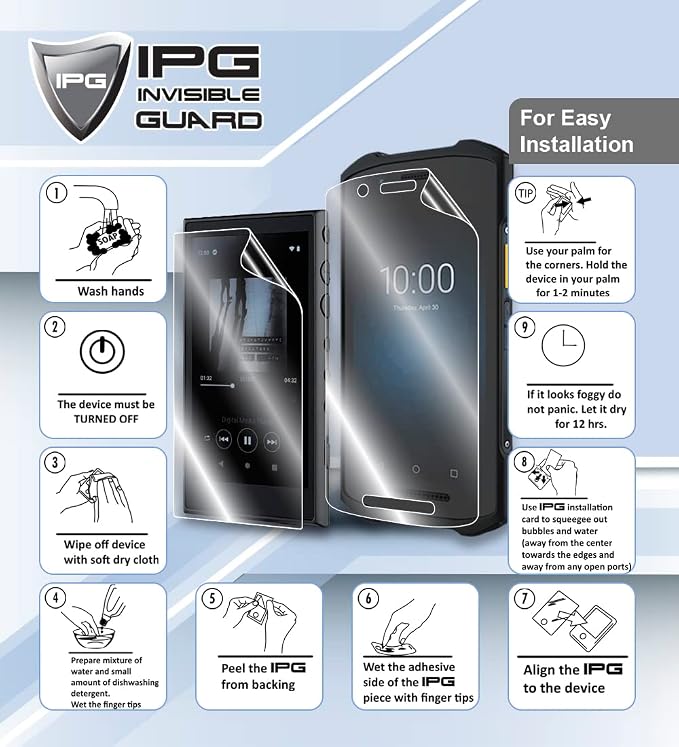 IPG for INNOVA 6030P OBD2 Scanner Code Reader Screen Protector (2 Units) Hydrogel Invisible Screen Guard - HD Quality/Self-Healing/Bubble -Free for 6030P
