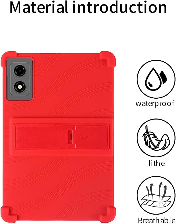 for BNCF 2025 Android 15 10.1 Inch Tablet CaseBOVUGAC Soft Silicone Adjustable Stand Shockproof Kids Friendly for BNCF 2025 Android 15 10.1 Tablet(Black)