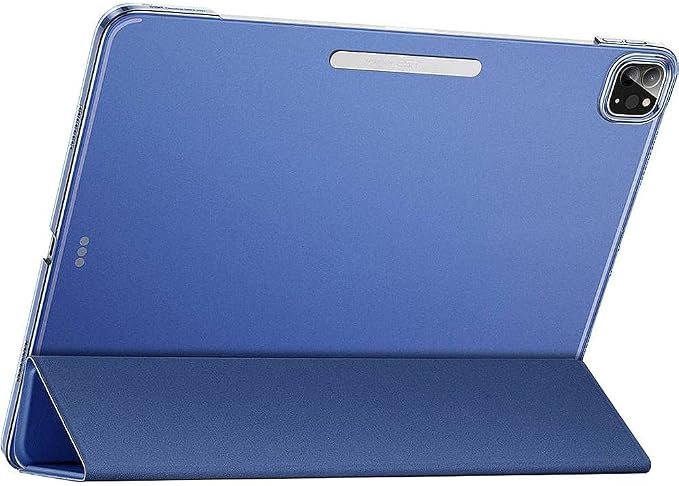 SaharaCase ESR Folio Case for Apple iPad Pro 11 (3rd Generation 2021 &amp 4th Generation 2022) [Shockproof Bumper] Rugged Protection Antislip Grip Leather Kickstand (Blue)