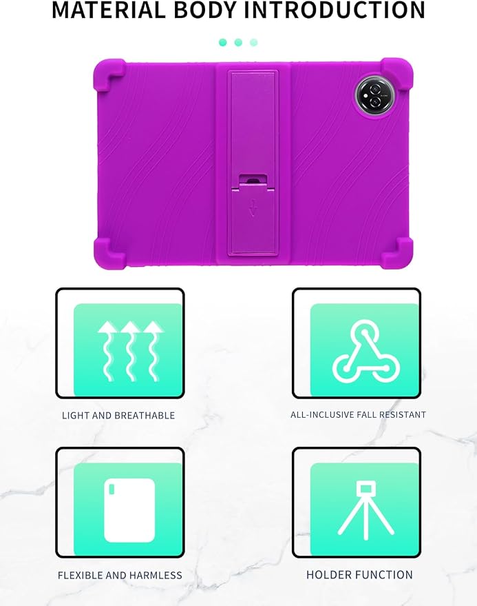 Case for Raemond K80 Tablet 10 Inch Android 15WUNIAK Hollow Back DesignHeat Dissipation Shockproof Lightweight Adjustable Kickstand Silicone Shell&ampKids Friendly Soft CaseBlack