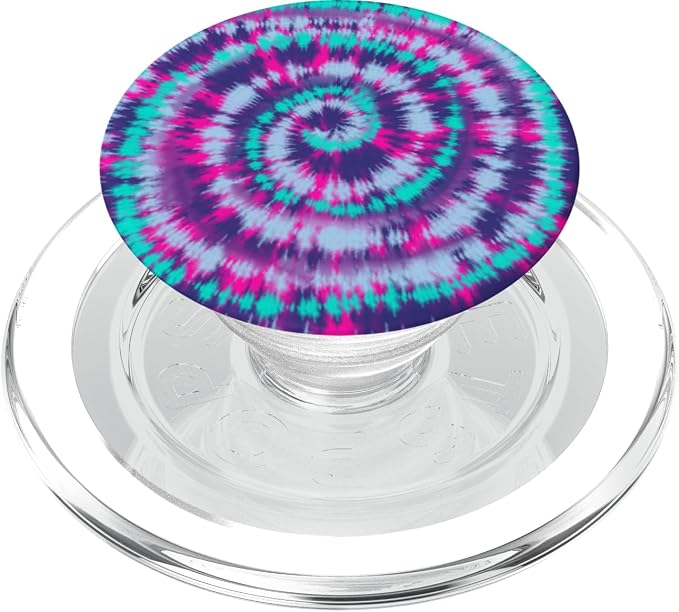 Boho Hippie Tie Dye Pattern | Purple Teal Pink Spiral PopSockets Adhesive PopGrip