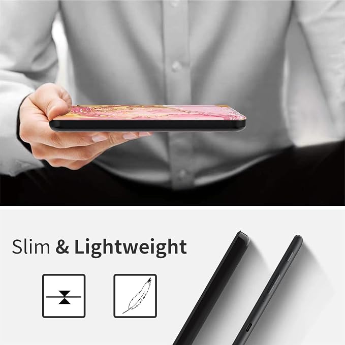 Case for 7 All-New Kindle Paperwhite (12th Generation 2024) and Kindle Colorsoft Signature Edition CoverSlim PU Leather Smart Cases with Auto Wake/Sleep-Black Cat Night Sky