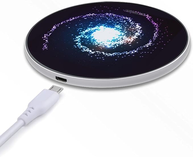 Space Galaxy Nebula Vortex Phone Wireless Charger Fast Wireless Charging Pad for Home Work
