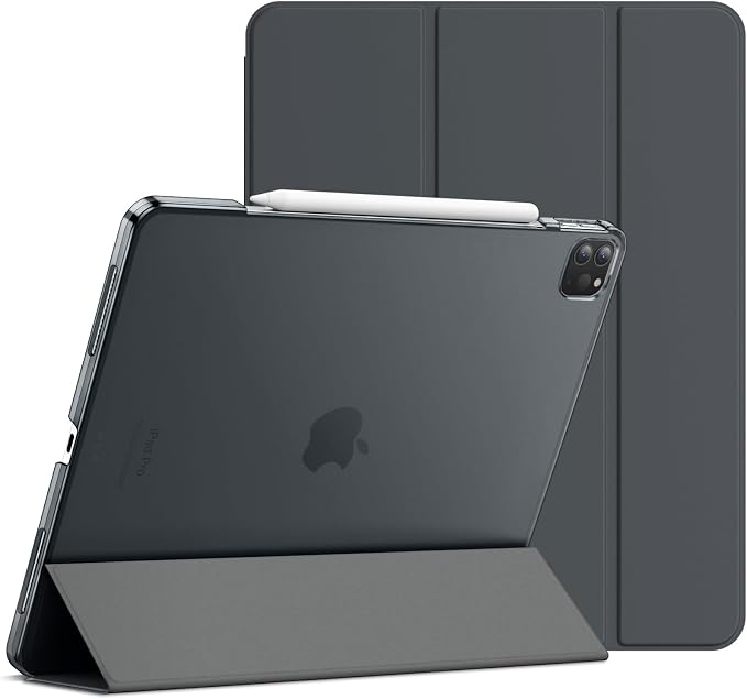 JETech Case for iPad Pro 12.9-Inch (2020/2018 Model 4th/3rd Generation) Compatible with Pencil Cover Auto Wake/Sleep (Black)