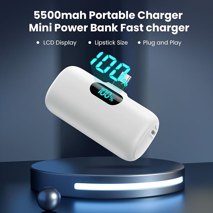 [2 Pack]Small Portable Charger for iPhone 17/16/15 Series5000mAh 3A PD USB C Power Bank Mini Travel Essentials Battery Pack for iPhone 17/17 Pro/16/16 Plus/16 Pro/15 Pro MaxSamsungAndroid/LG etc