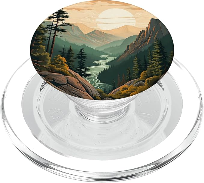 Mountains Wilderness Forest Hiking Pine Tree Nature PopSockets Adhesive PopGrip