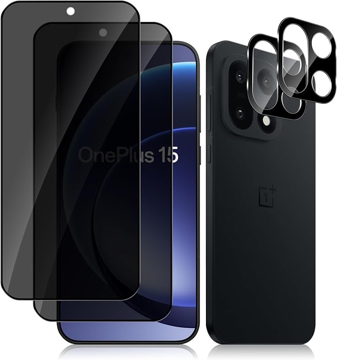 4 Pack Nothing Phone (3a) Pro 5G Privacy Screen Protector 2 Pack Privacy Tempered Glass Film and 2 Pack Camera Lens Protector Anti-Spy Protection for Nothing Phone (3a) Pro 5G Screen Protector