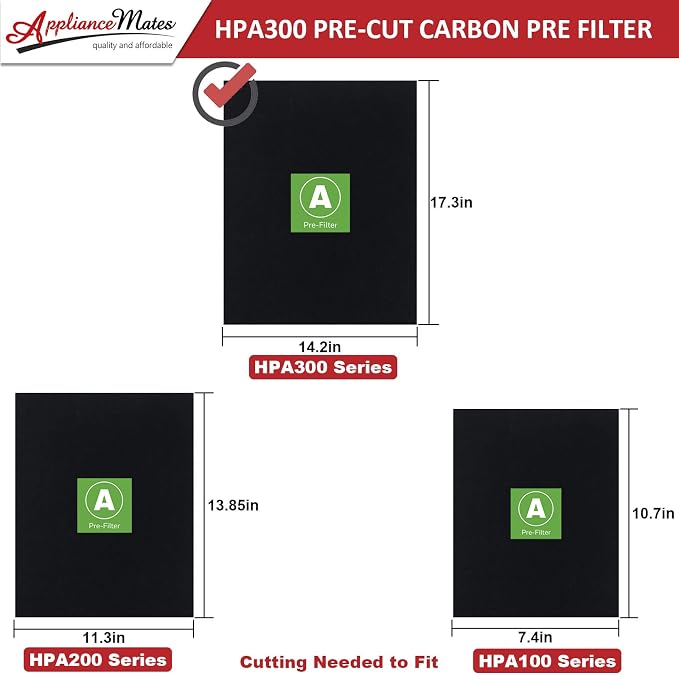 HPA300 HEPA Filter Replacement for Honeywell Air Purifier 3 HEPA R Filters and