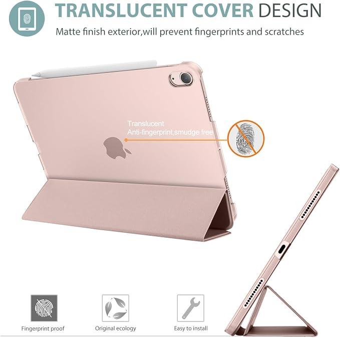 ProCase Smart Case for iPad Air 11-inch M4/M3/M2 &amp Air 10.9 5th/4th Gen | Hard Back Cover with Auto Sleep/Wake Slim Lightweight Case for iPad Air 11 2026/25/24 &amp 10.9 2022/2020-Aqua