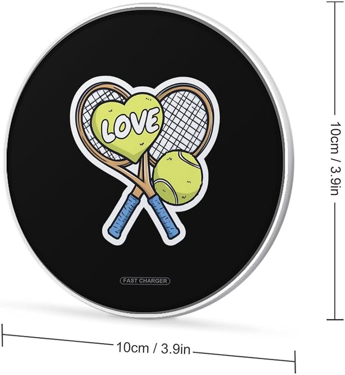 Tennis Ball Sport Wireless Charger SlimWireless Charging Pad Anti-Slip Charger Mat for Men Women