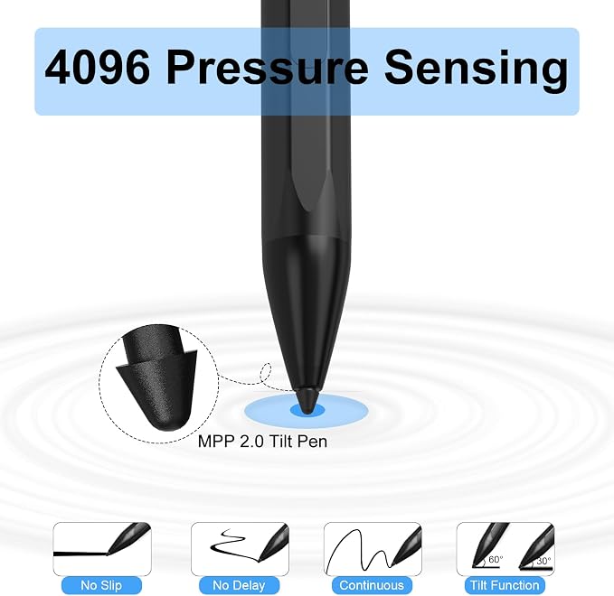 ASUS Stylus Pen for Transformer/Vivobook Flip/Notebook Touchscreen Laptop/Tablet - Rechargeable 4096 Pressure Sensitivity Microsoft MPP Protocol Black